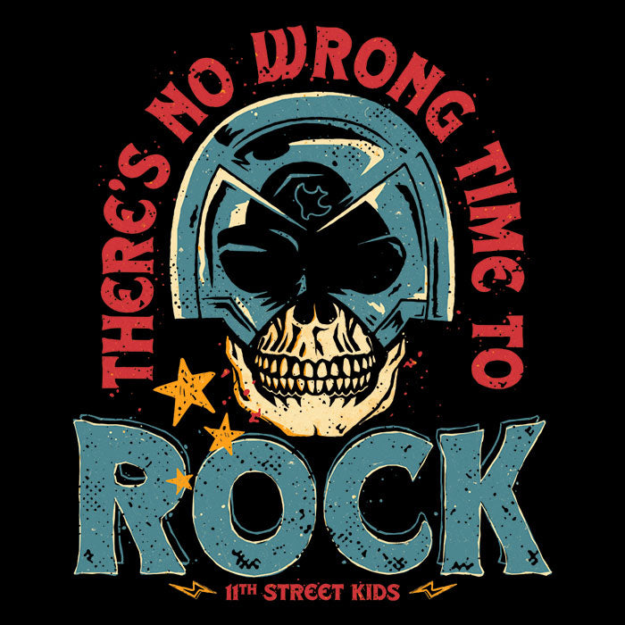 No Wrong Time to Rock - Adult & Kids T-Shirts, Sweatshirts & Hoodies apparel design preview 2