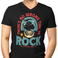No Wrong Time to Rock Men's V-Neck - Adult & Kids T-Shirts, Sweatshirts & Hoodies apparel design preview 1
