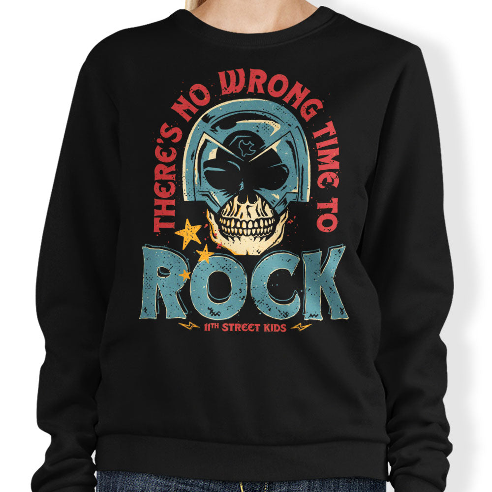 No Wrong Time to Rock - Adult & Kids T-Shirts, Sweatshirts & Hoodies apparel design preview 1