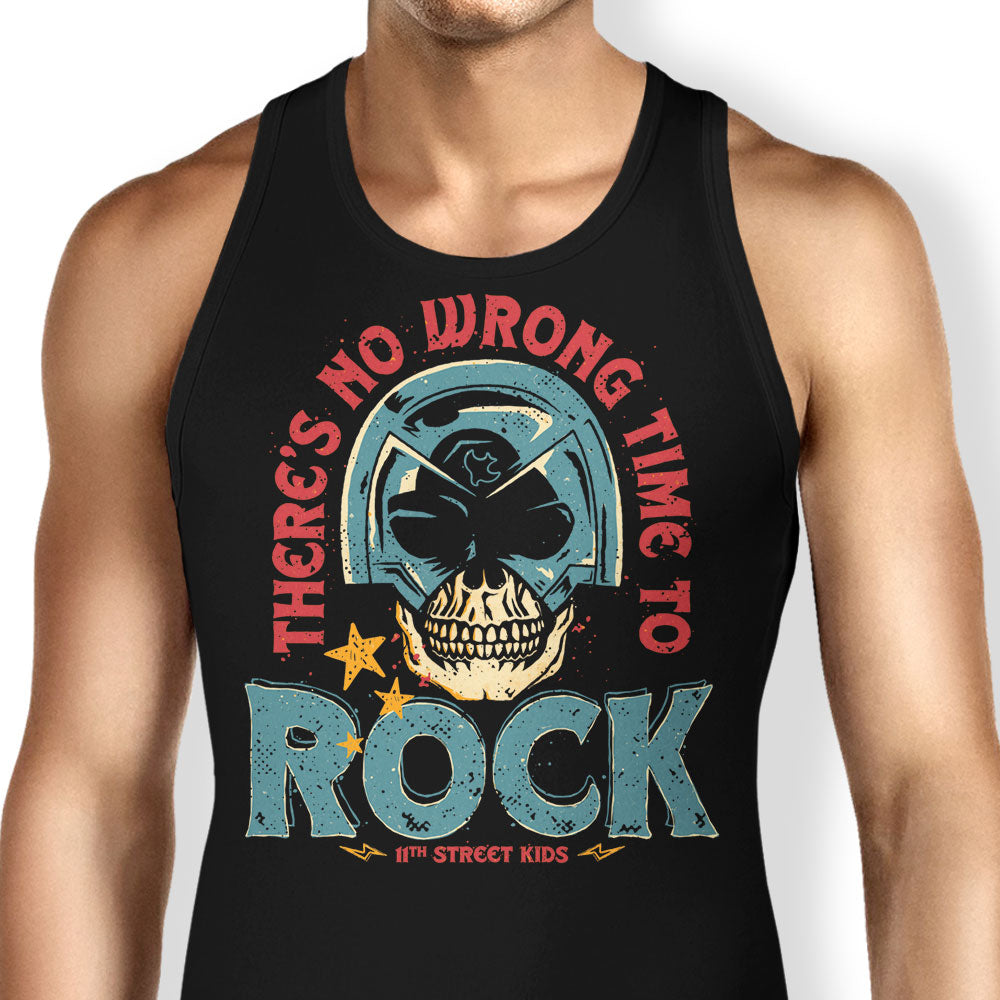 No Wrong Time to Rock Tank Top - Adult & Kids T-Shirts, Sweatshirts & Hoodies apparel design preview 1
