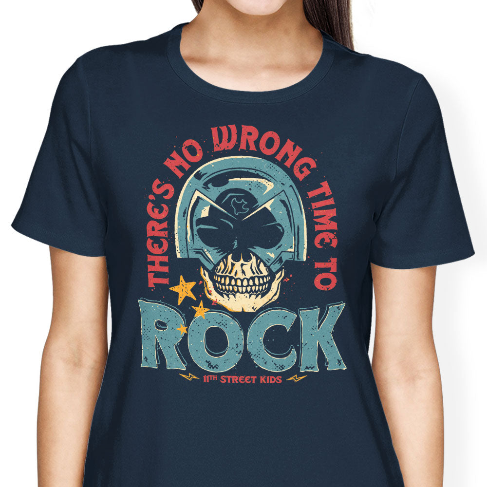 No Wrong Time to Rock Women's Apparel - Adult & Kids T-Shirts, Sweatshirts & Hoodies apparel design preview 2