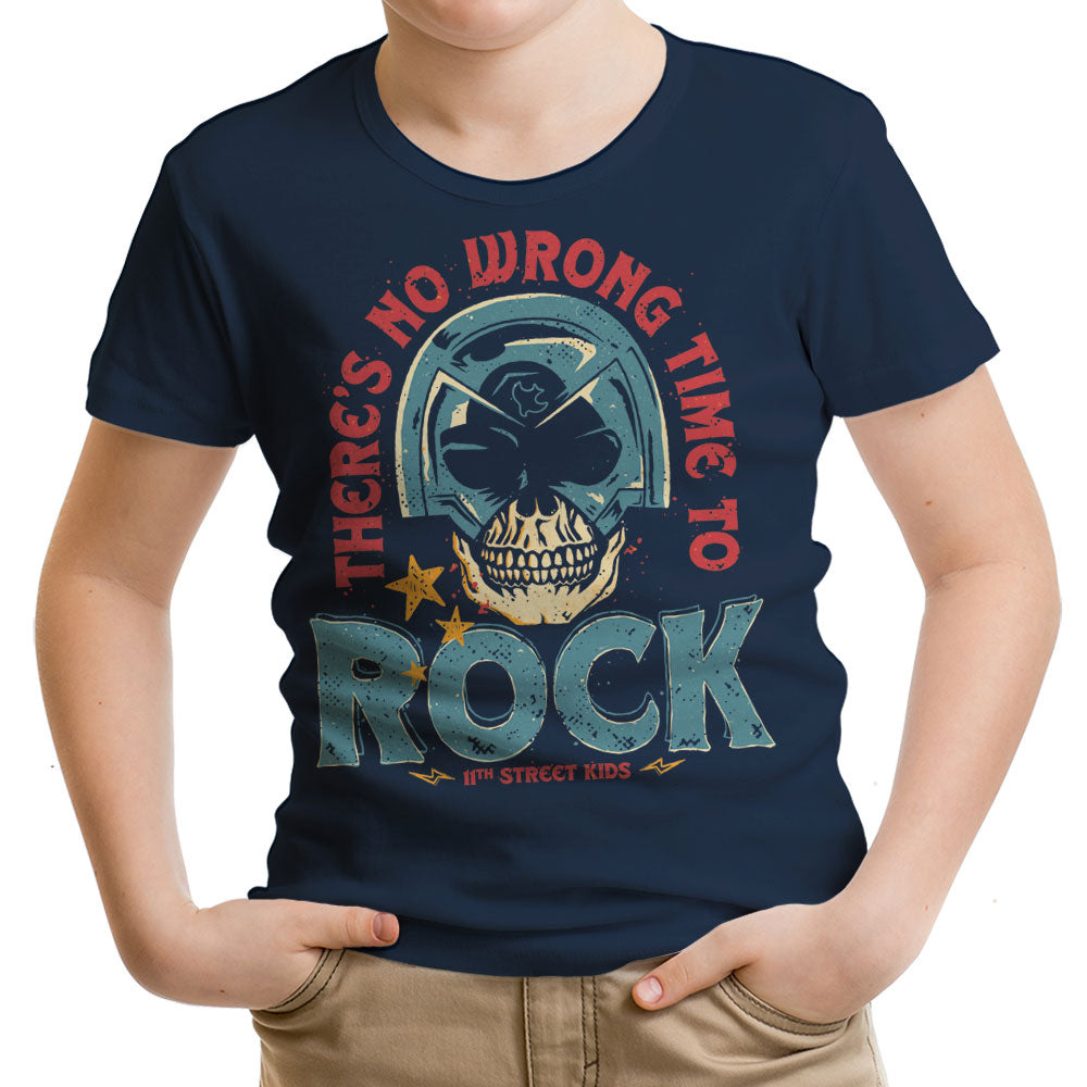No Wrong Time to Rock Youth Apparel - Adult & Kids T-Shirts, Sweatshirts & Hoodies apparel design preview 2