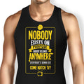Nobody Exists on Purpose Tank Top - Adult & Kids T-Shirts, Sweatshirts & Hoodies apparel design preview 1