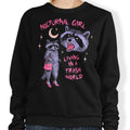 Nocturnal Girl - Adult & Kids T-Shirts, Sweatshirts & Hoodies apparel design preview 1