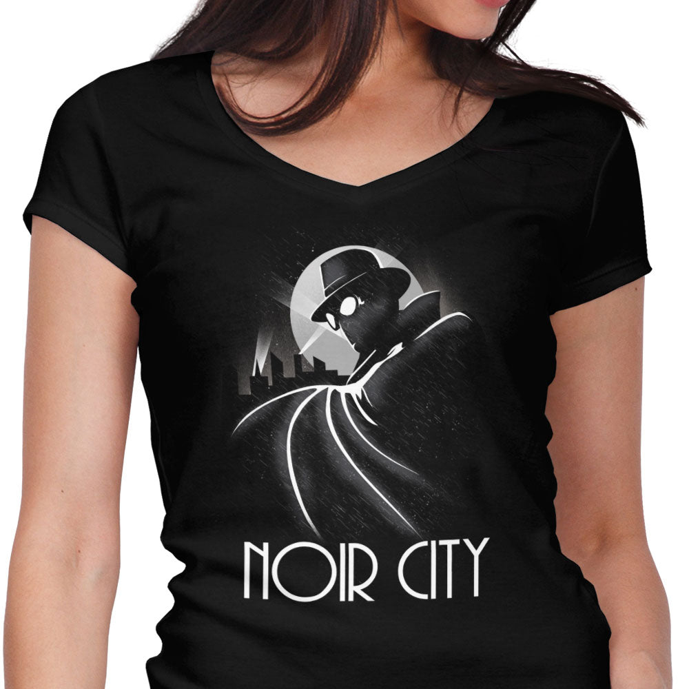 Noir City Women's V-Neck - Adult & Kids T-Shirts, Sweatshirts & Hoodies apparel design preview 1
