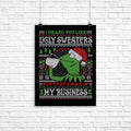 None of Your Business Poster - Adult & Kids T-Shirts, Sweatshirts & Hoodies apparel design preview 1
