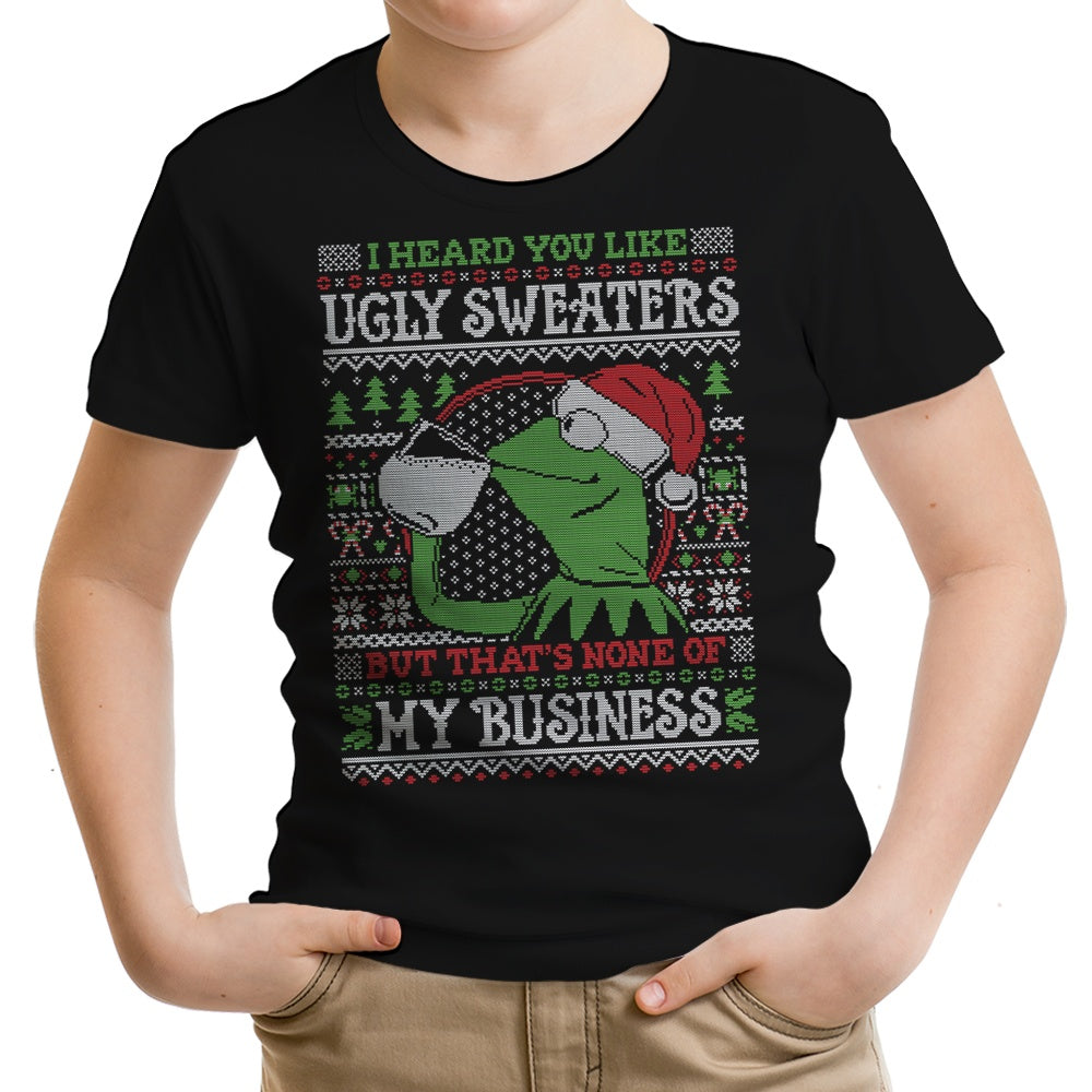 None of Your Business Youth Apparel - Adult & Kids T-Shirts, Sweatshirts & Hoodies apparel design preview 1