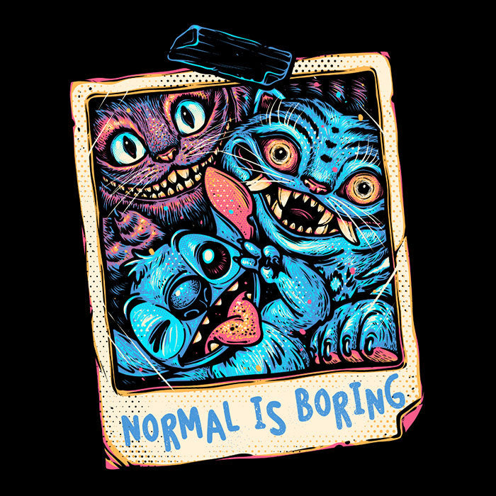 Normal is Boring Ringer - Adult & Kids T-Shirts, Sweatshirts & Hoodies apparel design preview 2