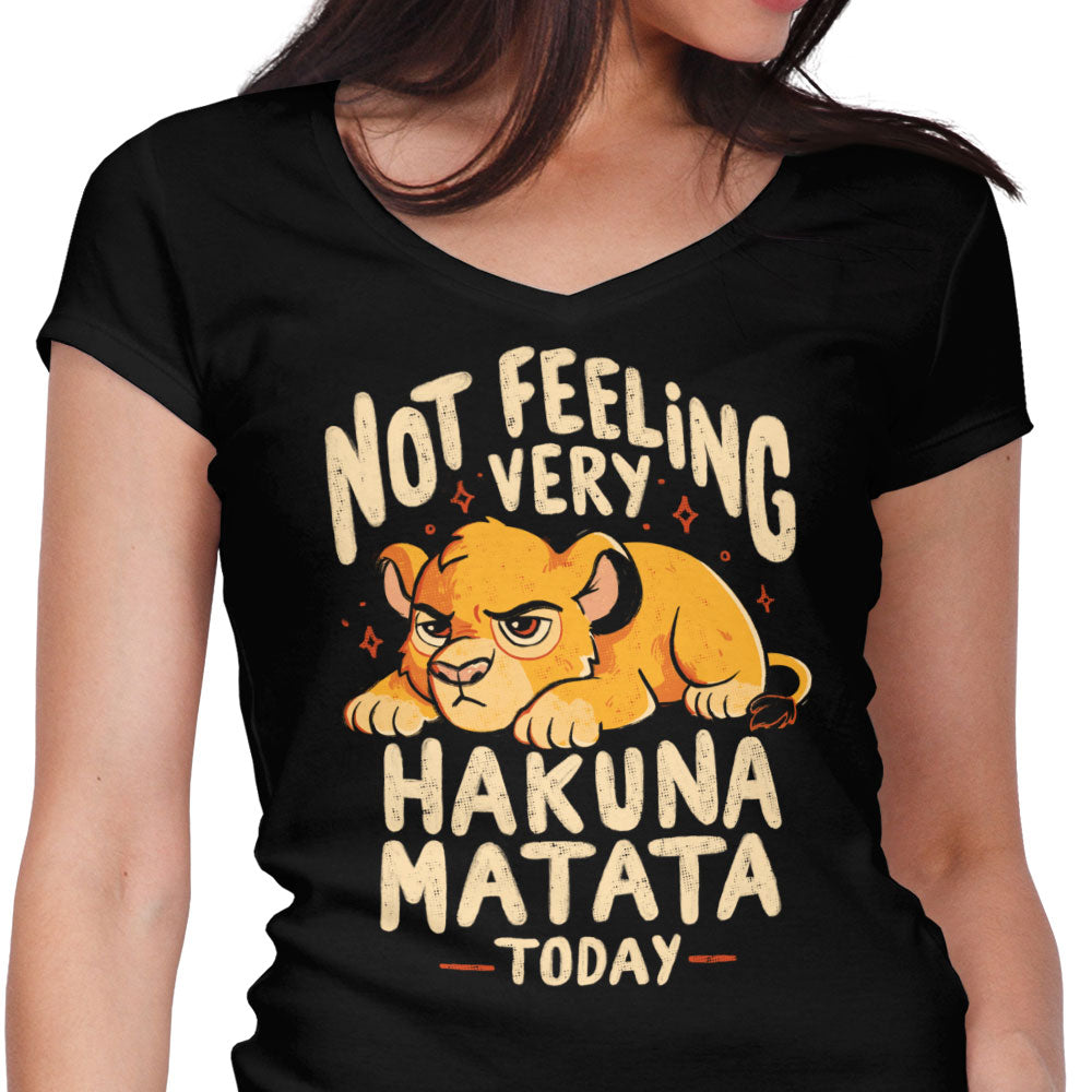 Not Feeling It Women's V-Neck - Adult & Kids T-Shirts, Sweatshirts & Hoodies apparel design preview 1