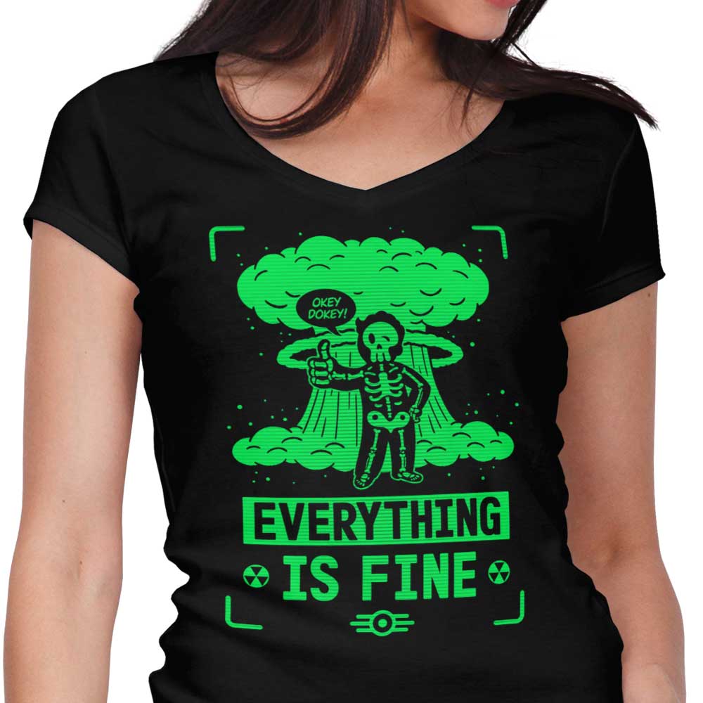Nuclear Boy Women's V-Neck - Adult & Kids T-Shirts, Sweatshirts & Hoodies apparel design preview 1