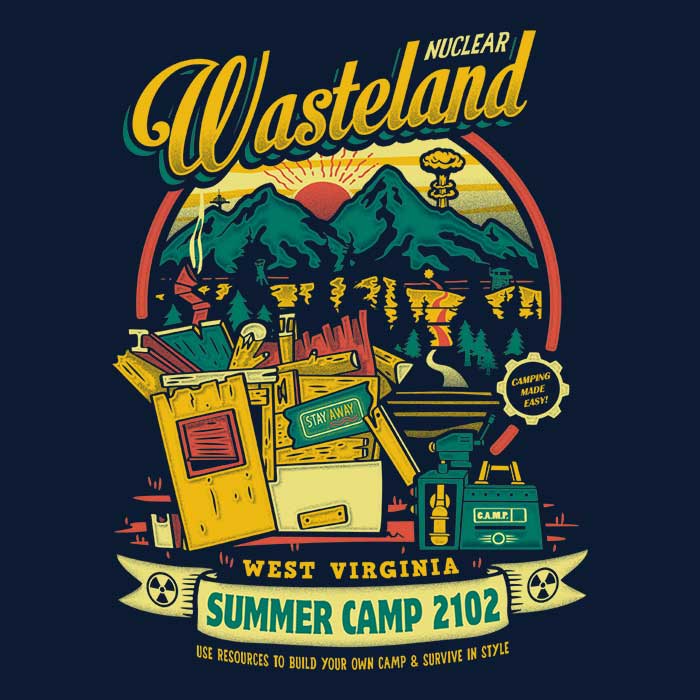 Nuclear Summer Camp Tank Top - Adult & Kids T-Shirts, Sweatshirts & Hoodies apparel design preview 2