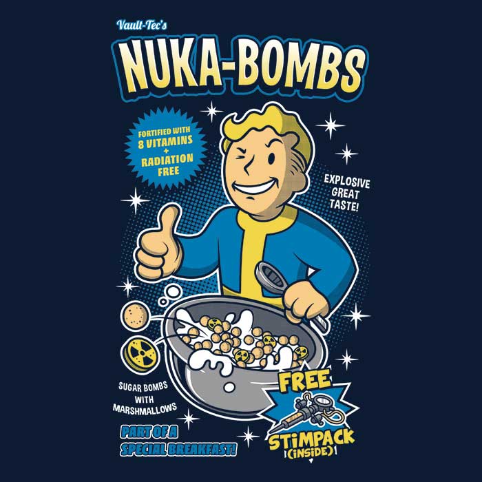 Nuka Bombs - Adult & Kids T-Shirts, Sweatshirts & Hoodies apparel design preview 2