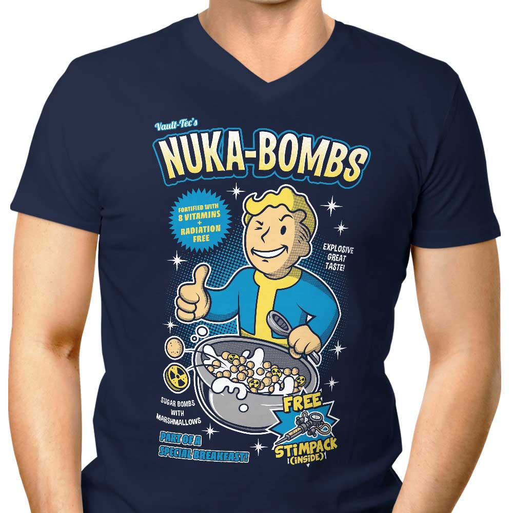 Nuka Bombs Men's V-Neck - Adult & Kids T-Shirts, Sweatshirts & Hoodies apparel design preview 1