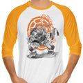 Nunchaku Sumi-e 3/4 Sleeve Raglan - Adult & Kids T-Shirts, Sweatshirts & Hoodies apparel design preview 1