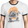 Nunchaku Sumi-e Ringer - Adult & Kids T-Shirts, Sweatshirts & Hoodies apparel design preview 1