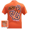 Oklahoma State Cowboys Chevron Anchor Bow Girlie - Adult & Kids T-Shirts, Sweatshirts & Hoodies apparel design preview 1