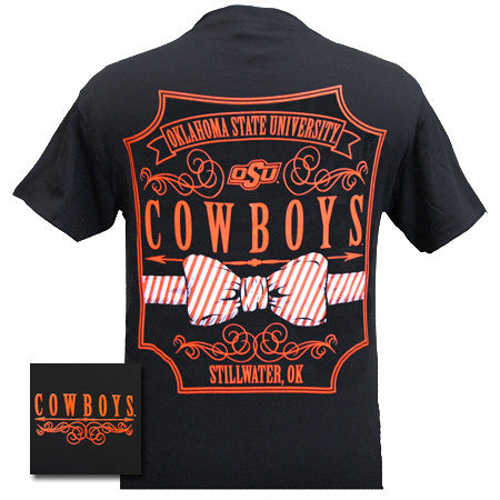 OSU Oklahoma State Cowboys Pattern Prep Bow Girlie - Adult & Kids T-Shirts, Sweatshirts & Hoodies apparel design preview 1