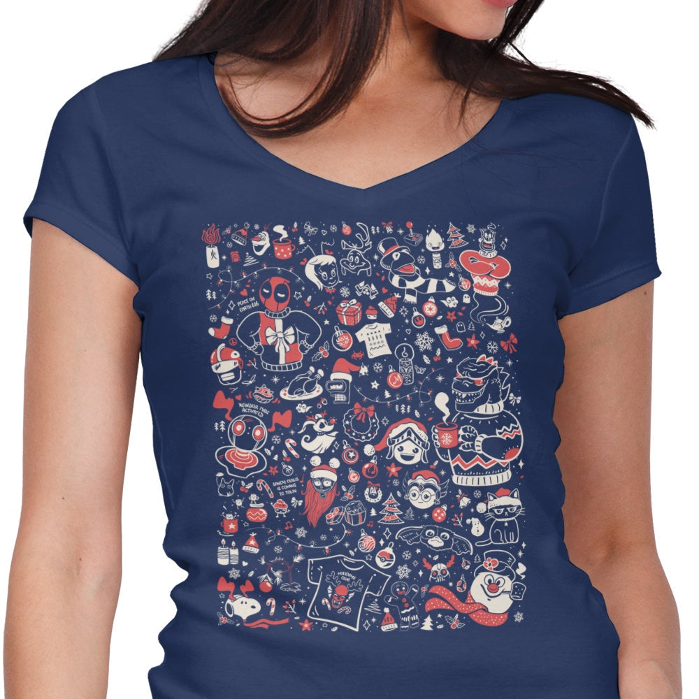OUAT Doodles (December 2024) Women's V-Neck - Adult & Kids T-Shirts, Sweatshirts & Hoodies apparel design preview 1