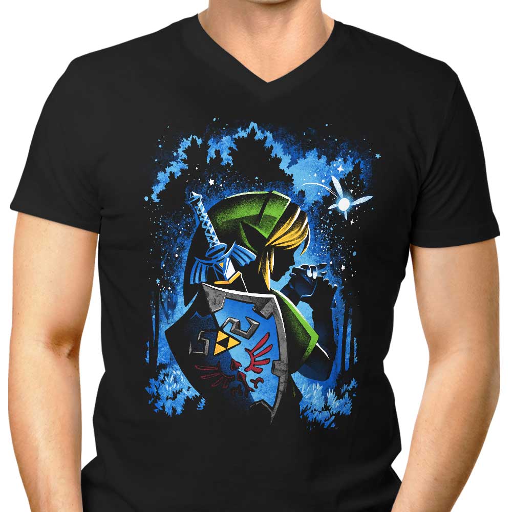 Ocarina Hero Men's V-Neck - Adult & Kids T-Shirts, Sweatshirts & Hoodies apparel design preview 1