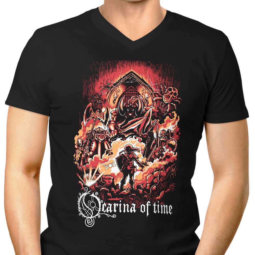 Ocarina of Legend Men's V-Neck - Adult & Kids T-Shirts, Sweatshirts & Hoodies apparel design preview 1