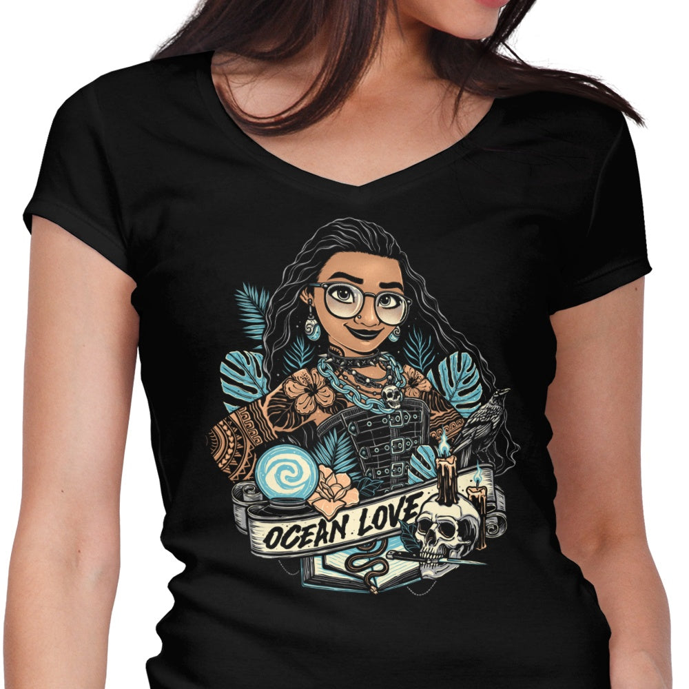 Ocean Love Women's V-Neck - Adult & Kids T-Shirts, Sweatshirts & Hoodies apparel design preview 1