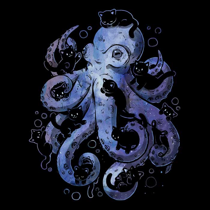 Octopurr Men's Apparel - Adult & Kids T-Shirts, Sweatshirts & Hoodies apparel design preview 2