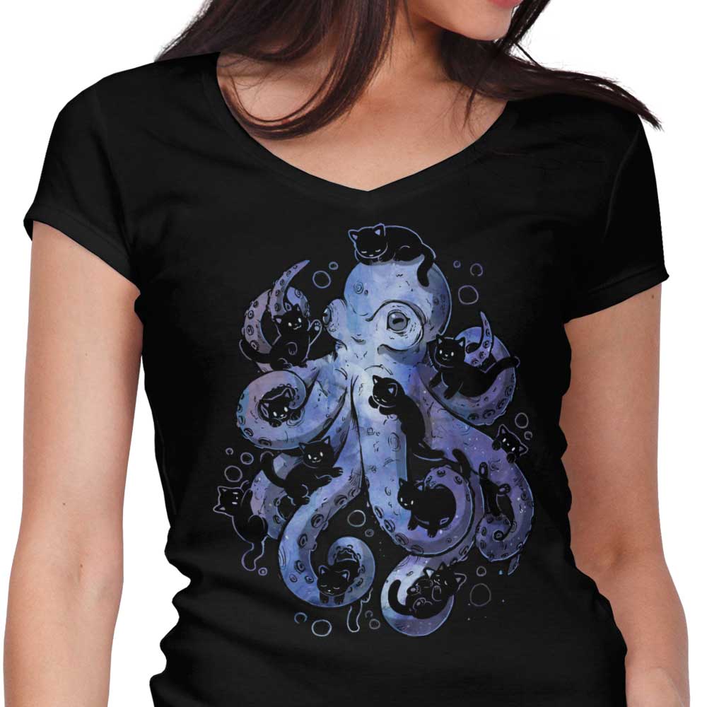 Octopurr Women's V-Neck - Adult & Kids T-Shirts, Sweatshirts & Hoodies apparel design preview 1