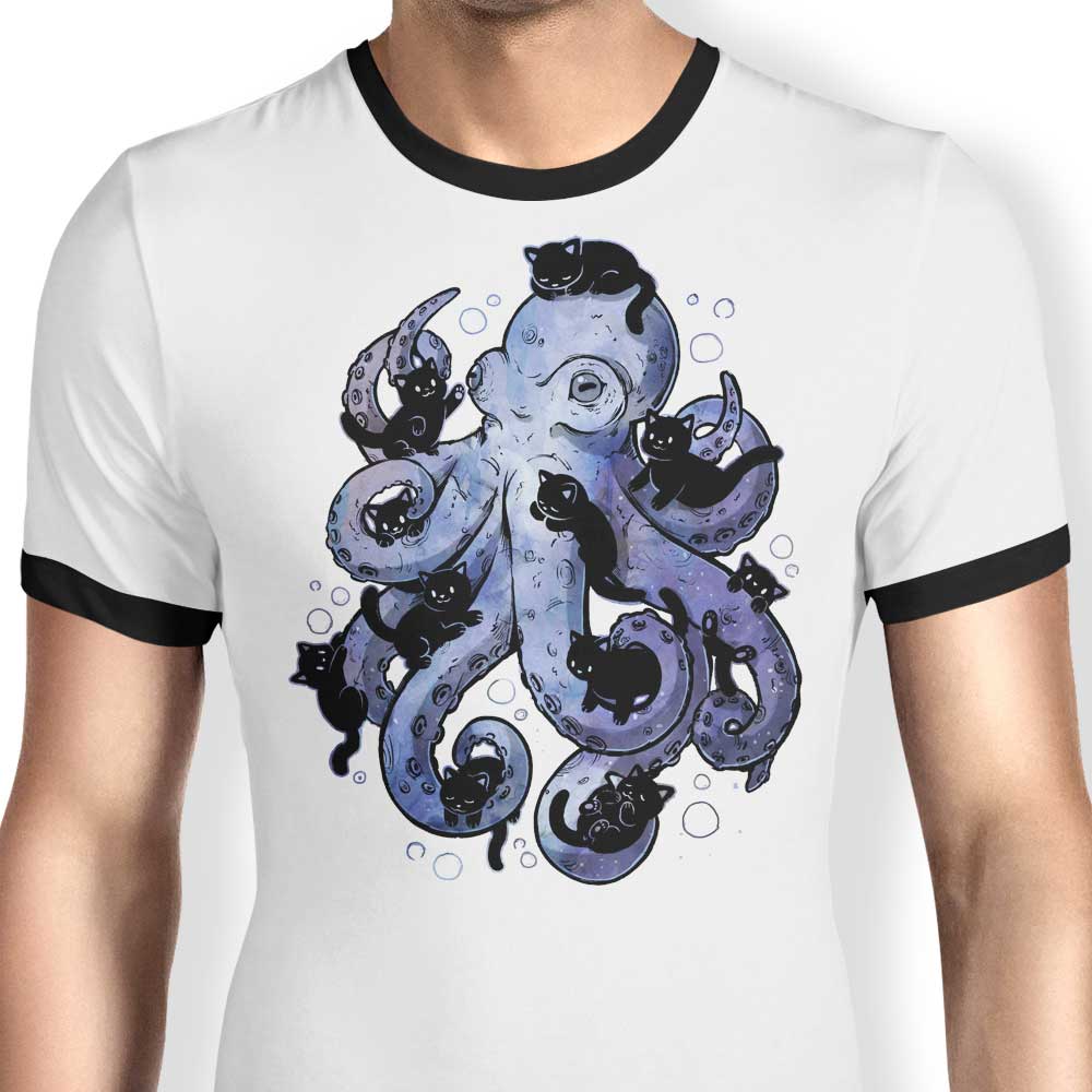 Octopurr Ringer - Adult & Kids T-Shirts, Sweatshirts & Hoodies apparel design preview 1