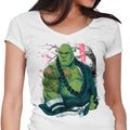 Ogre Samurai Women's V-Neck - Adult & Kids T-Shirts, Sweatshirts & Hoodies apparel design preview 1
