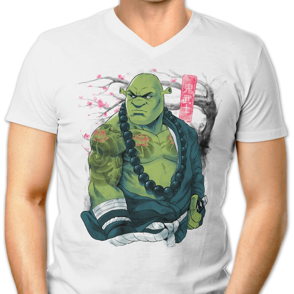 Ogre Samurai Men's V-Neck - Adult & Kids T-Shirts, Sweatshirts & Hoodies apparel design preview 1