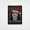 Oh Hi, Santa Poster - Adult & Kids T-Shirts, Sweatshirts & Hoodies apparel design preview 1