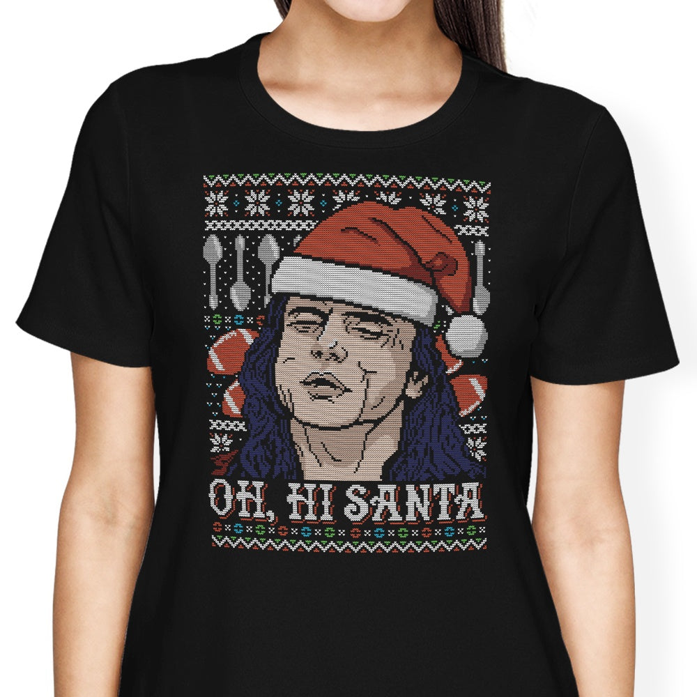 Oh Hi, Santa Women's Apparel - Adult & Kids T-Shirts, Sweatshirts & Hoodies apparel design preview 2
