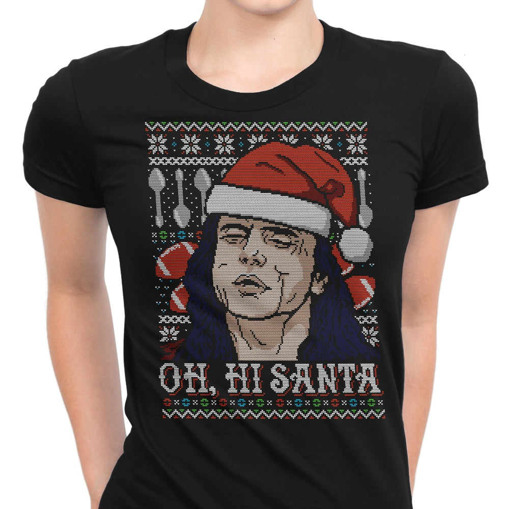 Oh Hi, Santa Women's Apparel - Adult & Kids T-Shirts, Sweatshirts & Hoodies apparel design preview 1
