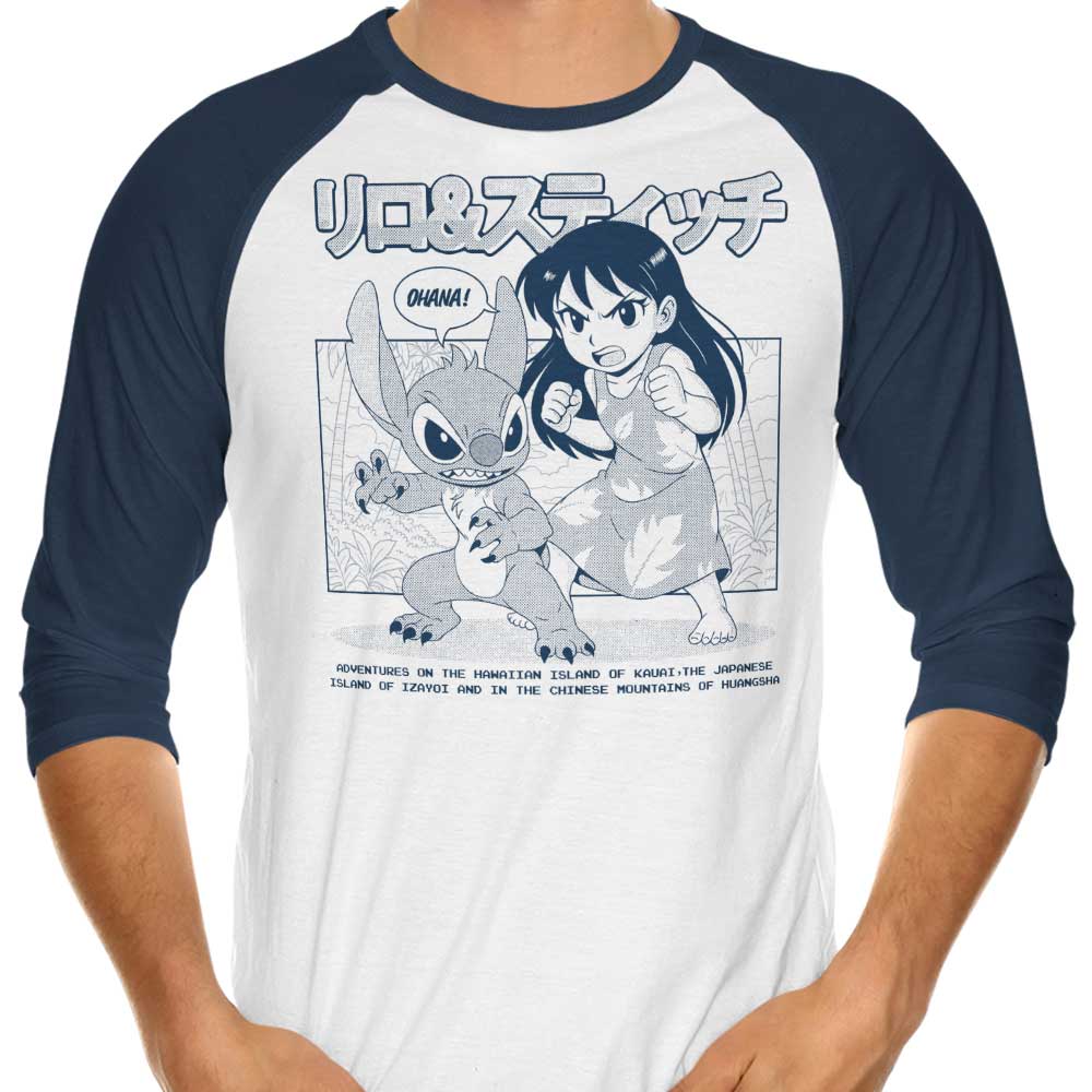 Ohana Manga 3/4 Sleeve Raglan - Adult & Kids T-Shirts, Sweatshirts & Hoodies apparel design preview 1