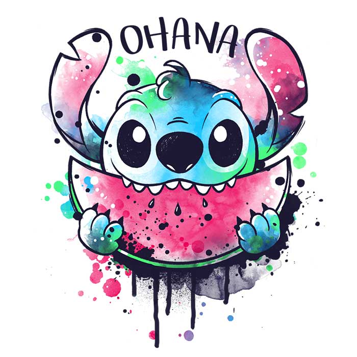 Ohana Watercolormelon - Adult & Kids T-Shirts, Sweatshirts & Hoodies apparel design preview 2