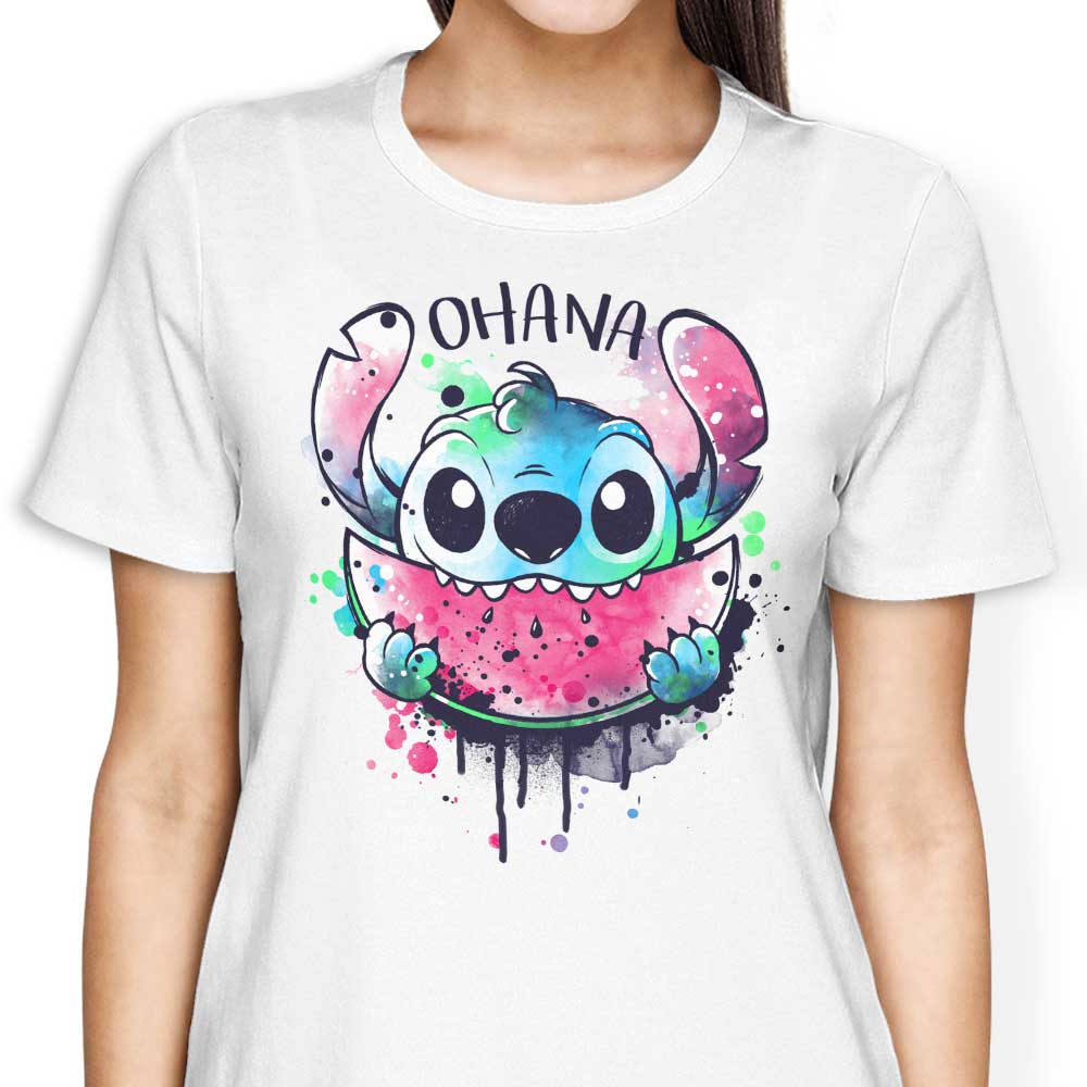 Ohana Watercolormelon Women's Apparel - Adult & Kids T-Shirts, Sweatshirts & Hoodies apparel design preview 2