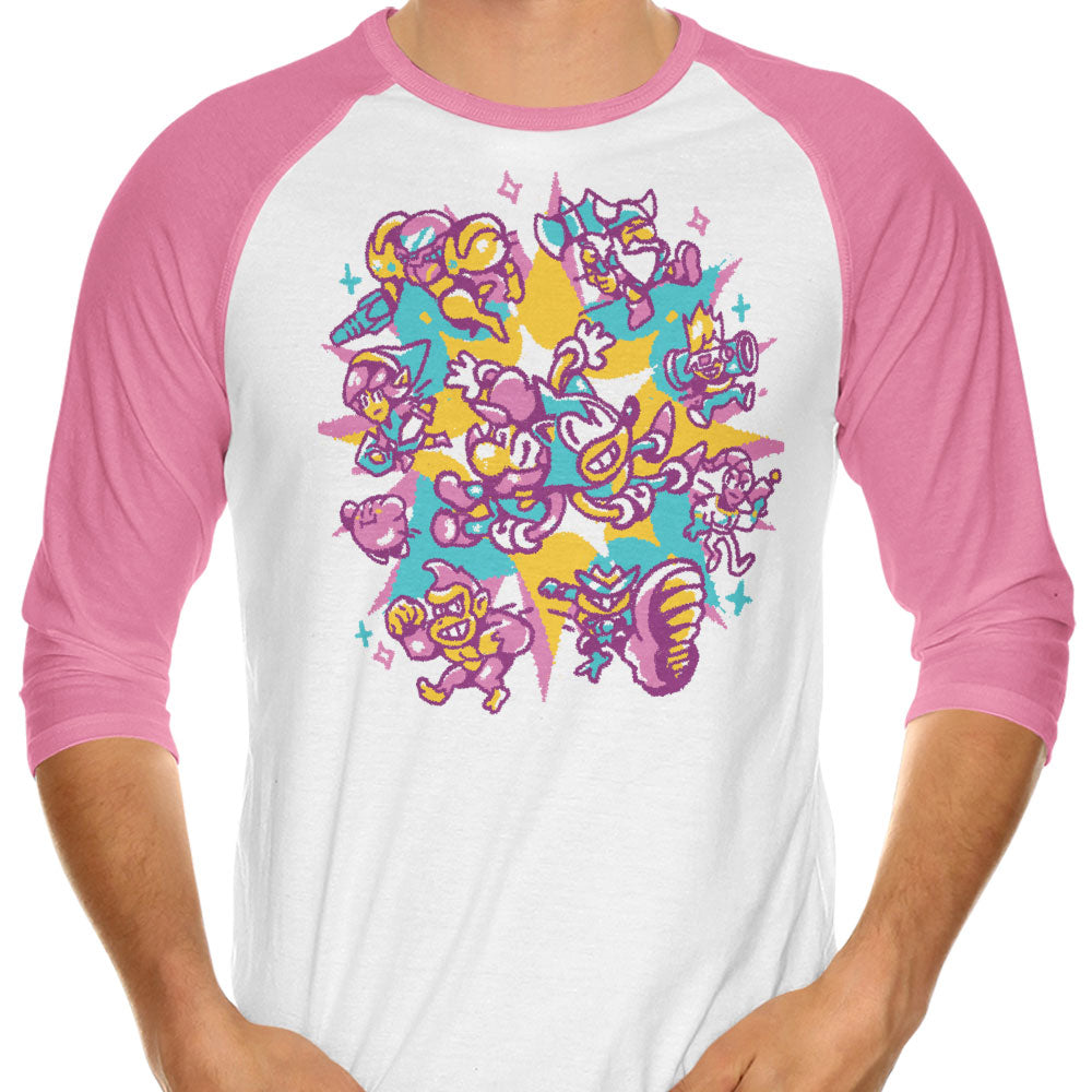 Old Battle 3/4 Sleeve Raglan - Adult & Kids T-Shirts, Sweatshirts & Hoodies apparel design preview 1