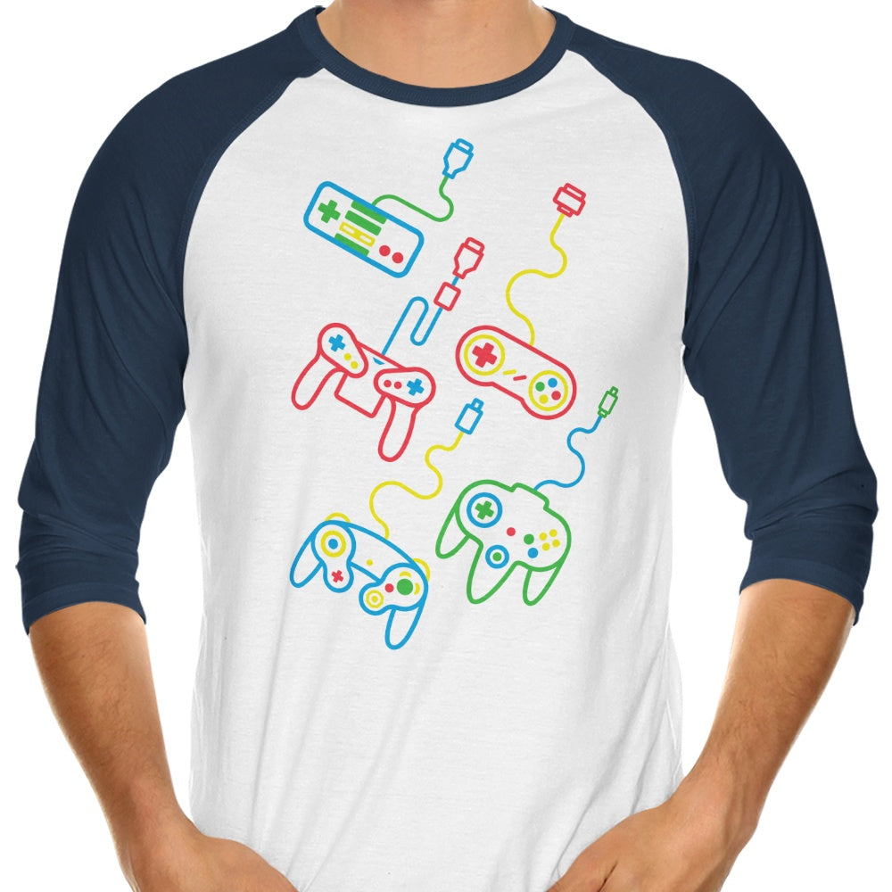 Old School 3/4 Sleeve Raglan - Adult & Kids T-Shirts, Sweatshirts & Hoodies apparel design preview 1