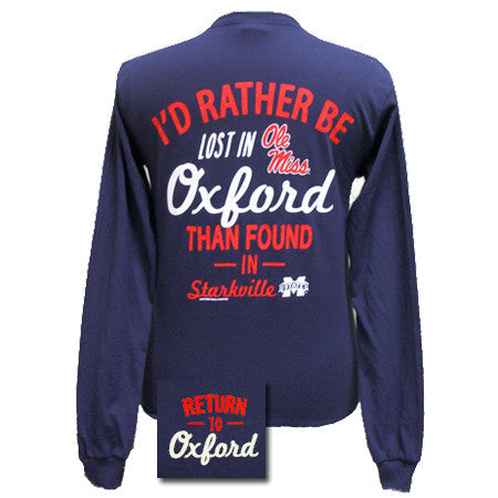SALE Mississippi Rather Be Lost In Oxford Girlie - Adult & Kids T-Shirts, Sweatshirts & Hoodies apparel design preview 1