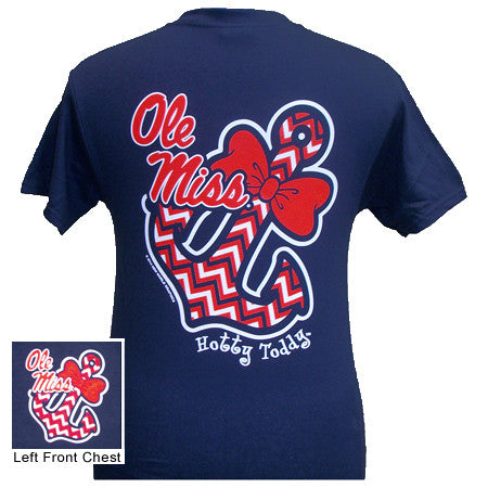 Mississippi Chevron Anchor Bow Girlie Bright - Adult & Kids T-Shirts, Sweatshirts & Hoodies apparel design preview 1
