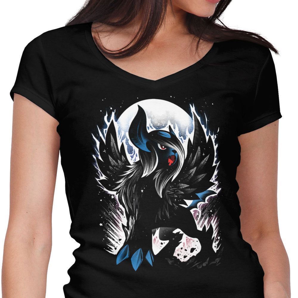 Omen of Misfortune Women's V-Neck - Adult & Kids T-Shirts, Sweatshirts & Hoodies apparel design preview 1
