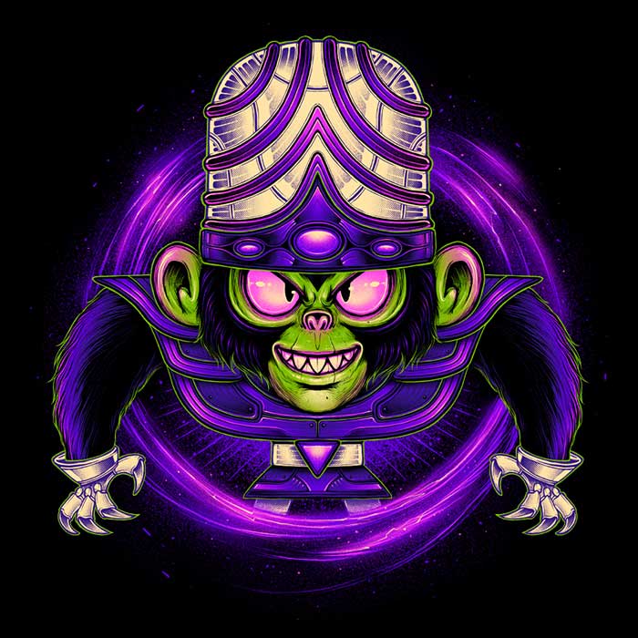 One Bad Monkey 3/4 Sleeve Raglan - Adult & Kids T-Shirts, Sweatshirts & Hoodies apparel design preview 2