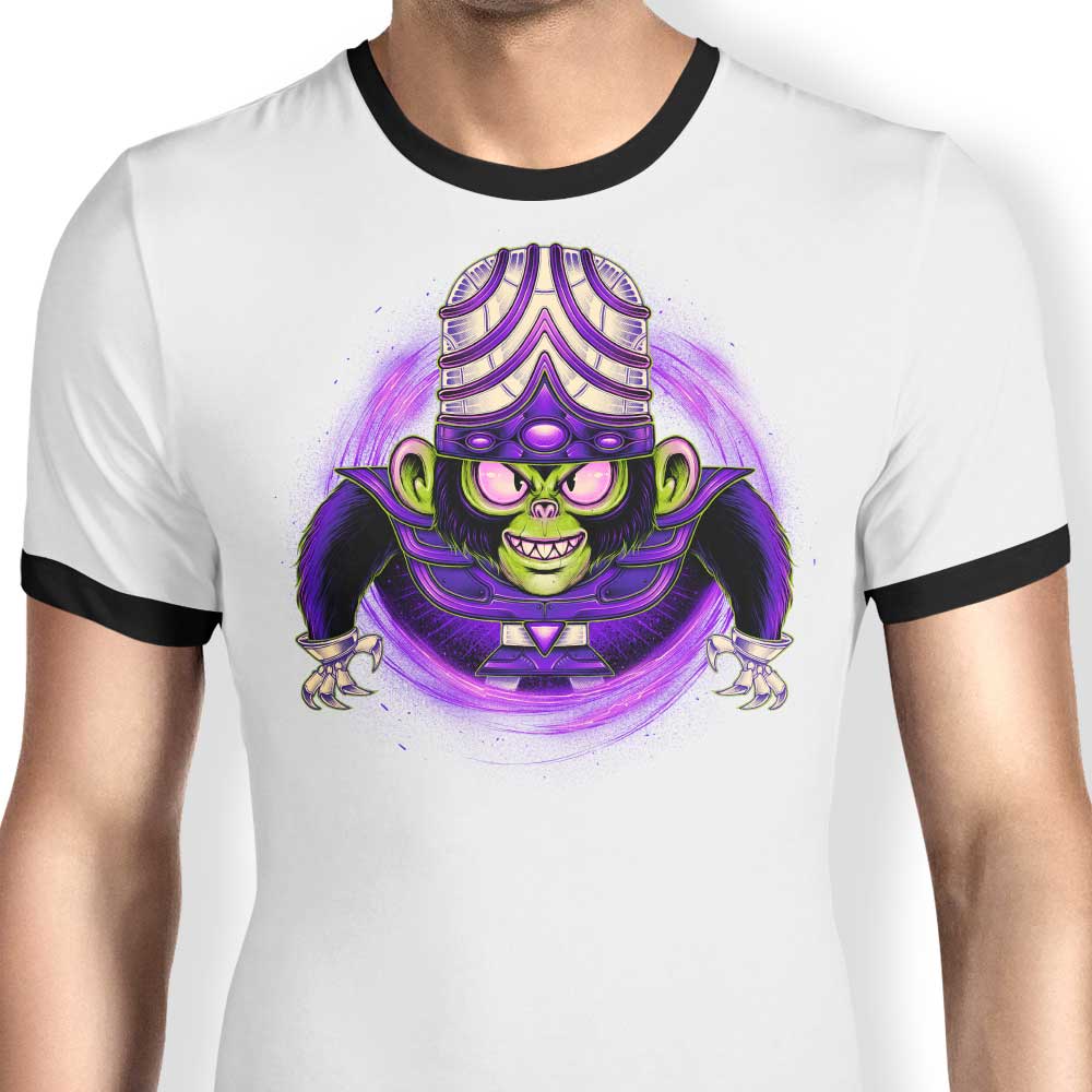 One Bad Monkey Ringer - Adult & Kids T-Shirts, Sweatshirts & Hoodies apparel design preview 1