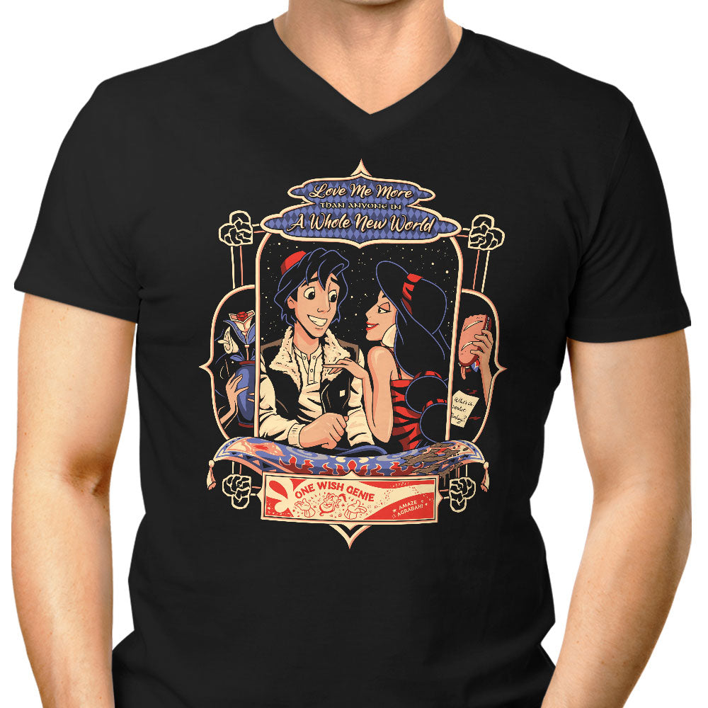 One Wish Genie Men's V-Neck - Adult & Kids T-Shirts, Sweatshirts & Hoodies apparel design preview 1