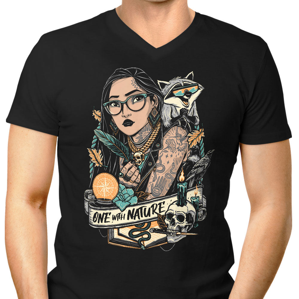 One with Nature Men's V-Neck - Adult & Kids T-Shirts, Sweatshirts & Hoodies apparel design preview 1