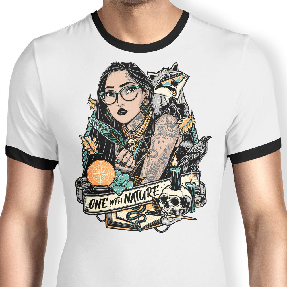 One with Nature Ringer - Adult & Kids T-Shirts, Sweatshirts & Hoodies apparel design preview 1