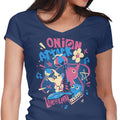 Onion Attack Women's V-Neck - Adult & Kids T-Shirts, Sweatshirts & Hoodies apparel design preview 1