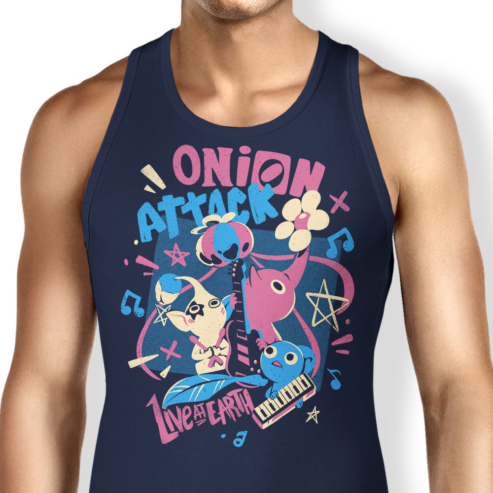 Onion Attack Tank Top - Adult & Kids T-Shirts, Sweatshirts & Hoodies apparel design preview 1