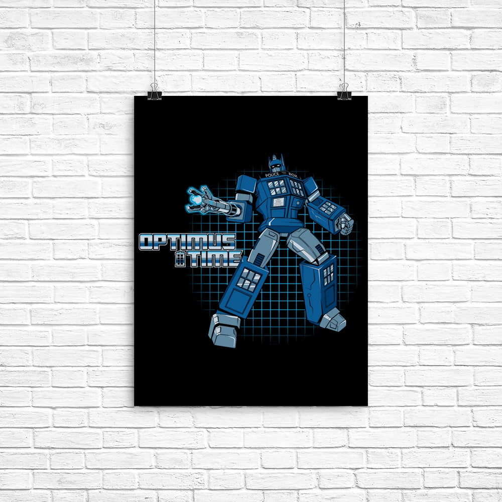 Optimus Time Poster - Adult & Kids T-Shirts, Sweatshirts & Hoodies apparel design preview 1