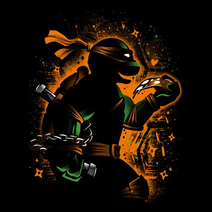 Orange Partying Ninja Tank Top - Adult & Kids T-Shirts, Sweatshirts & Hoodies apparel design preview 2